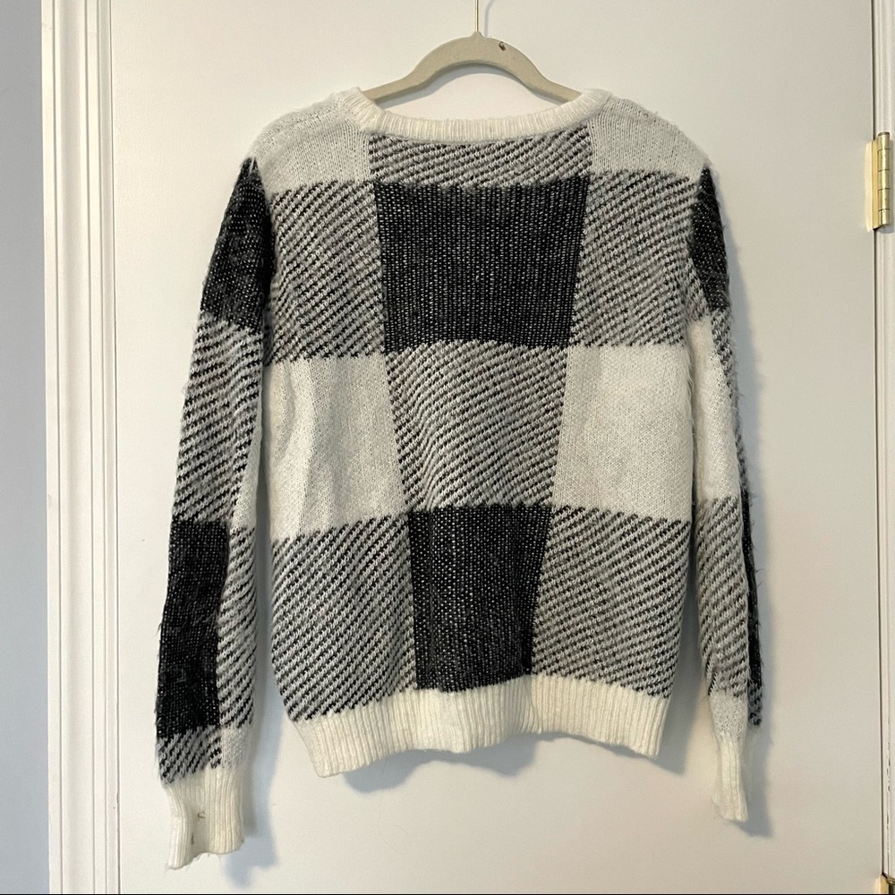 NWOT Vince Camuto Check Patchwork Sweater - Picture 4 of 6
